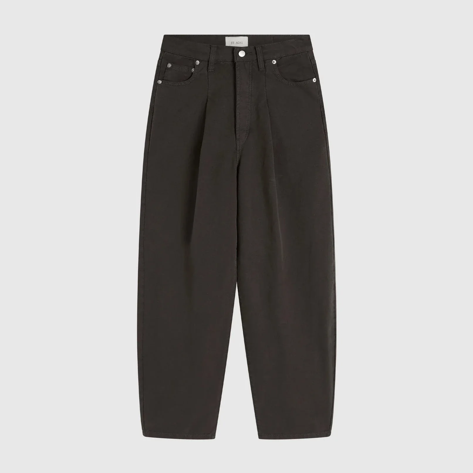 Canvas Mid Rise Barrel Jeans | Ash - Image 4