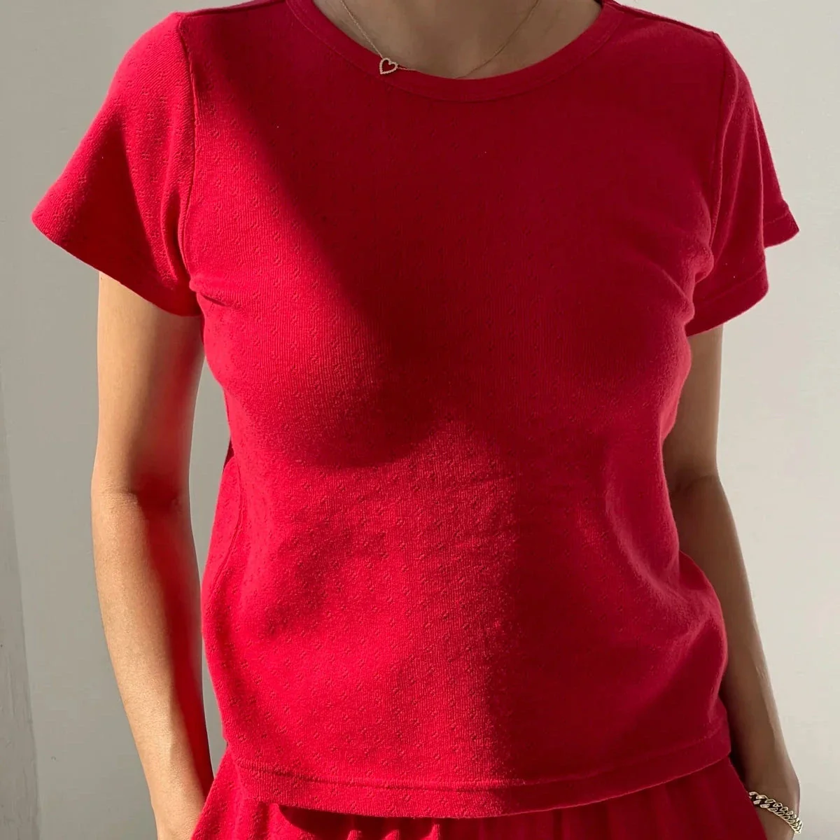 Pointelle Babe Tee