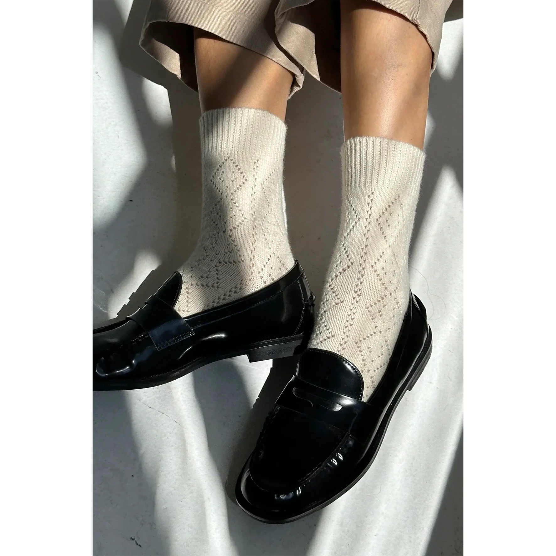 Cashmere Pointelle Socks - Image 4