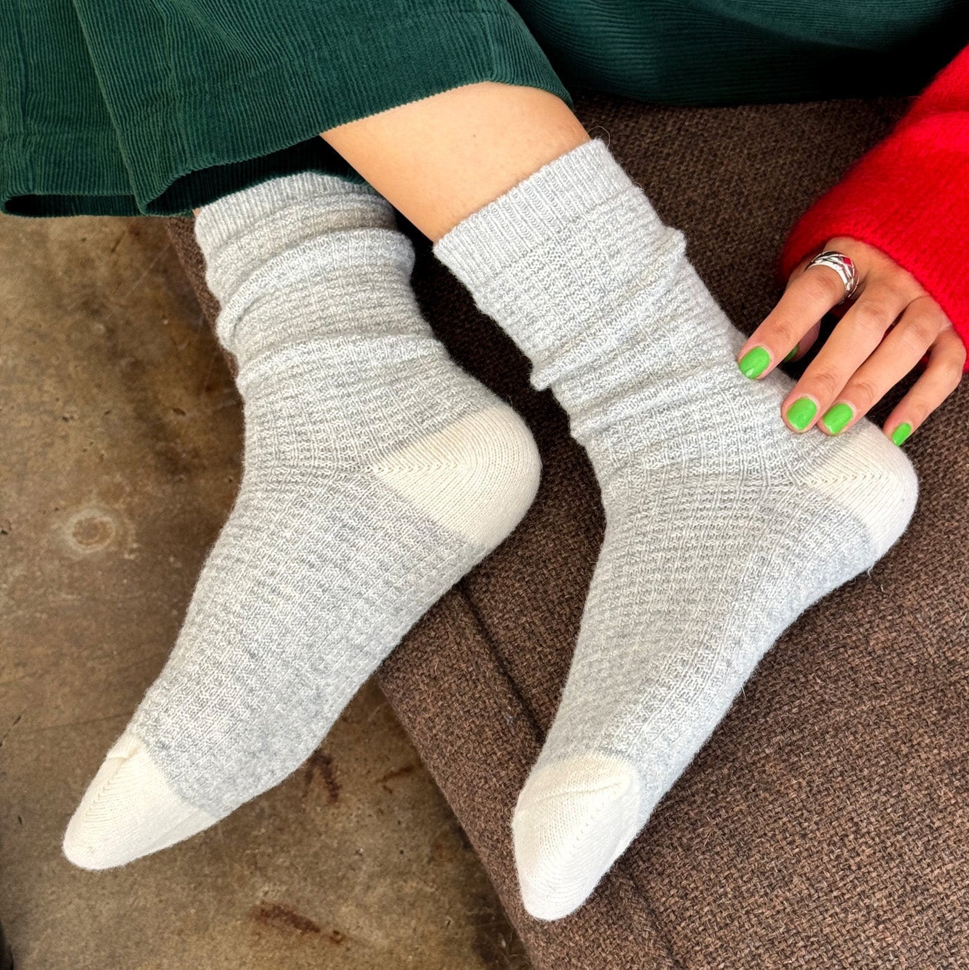 Wool Waffled Socks