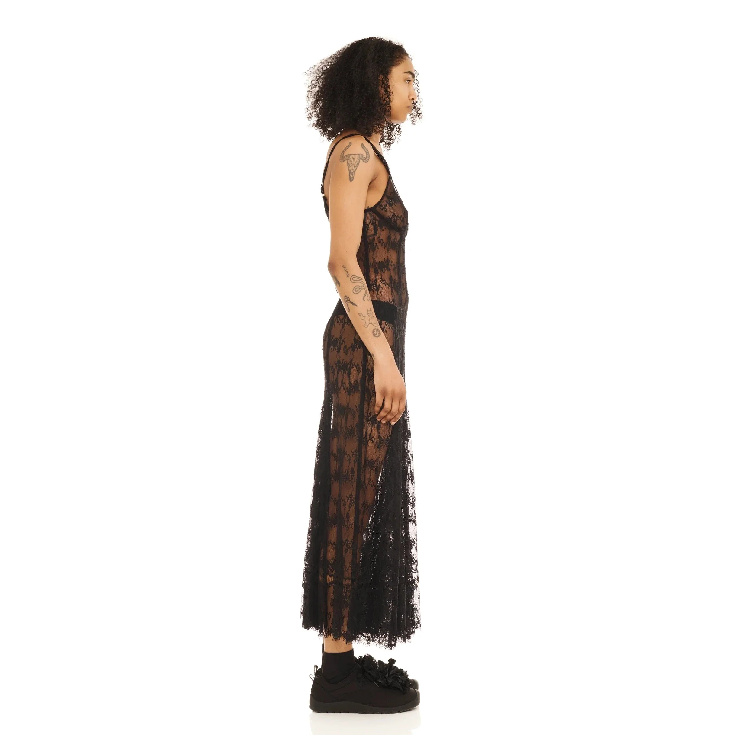 Long Pamela Dress | Black Lace - Image 3