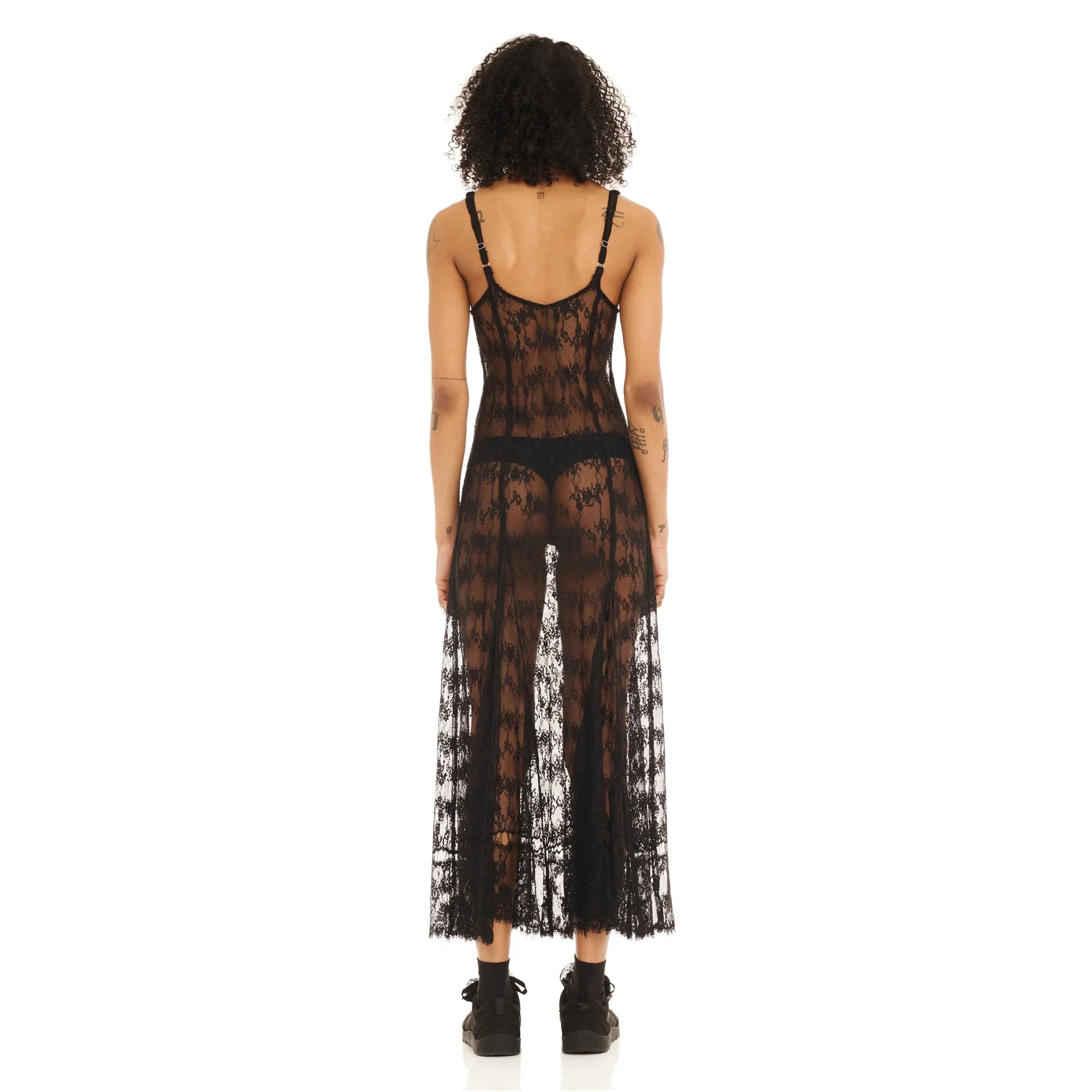 Long Pamela Dress | Black Lace - Image 4