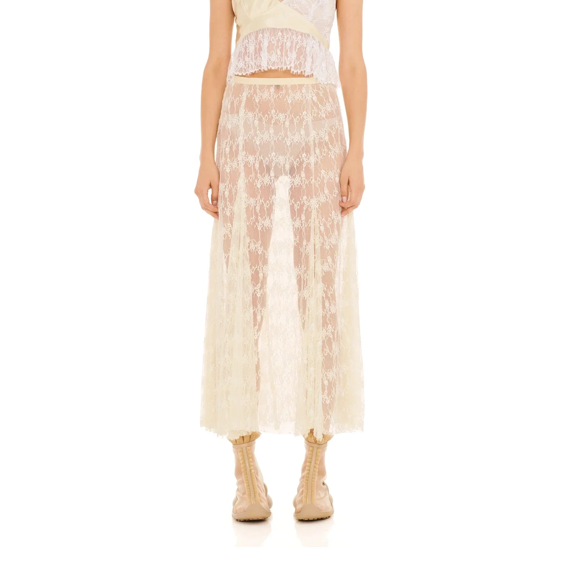 Pamela Lace Skirt | Butter Yellow