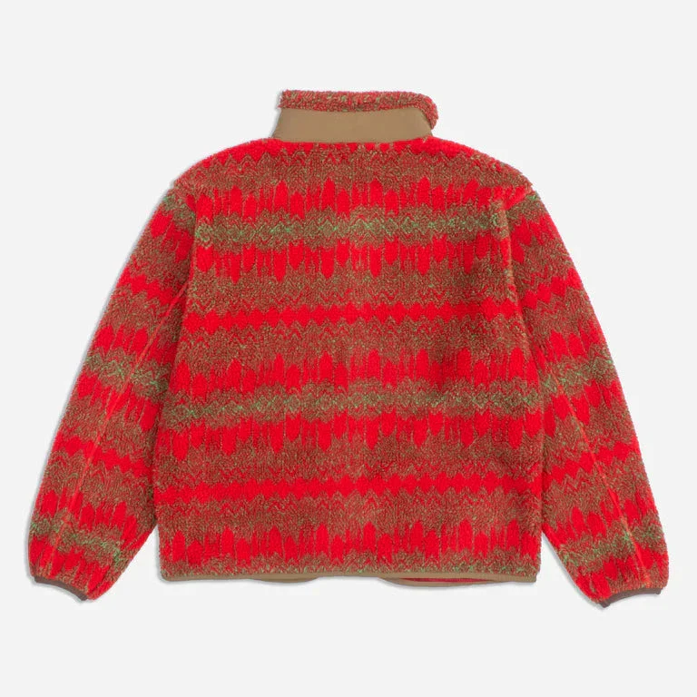 Jacquard Sherpa Fleece Jacket | Skywalkers Red - Image 4
