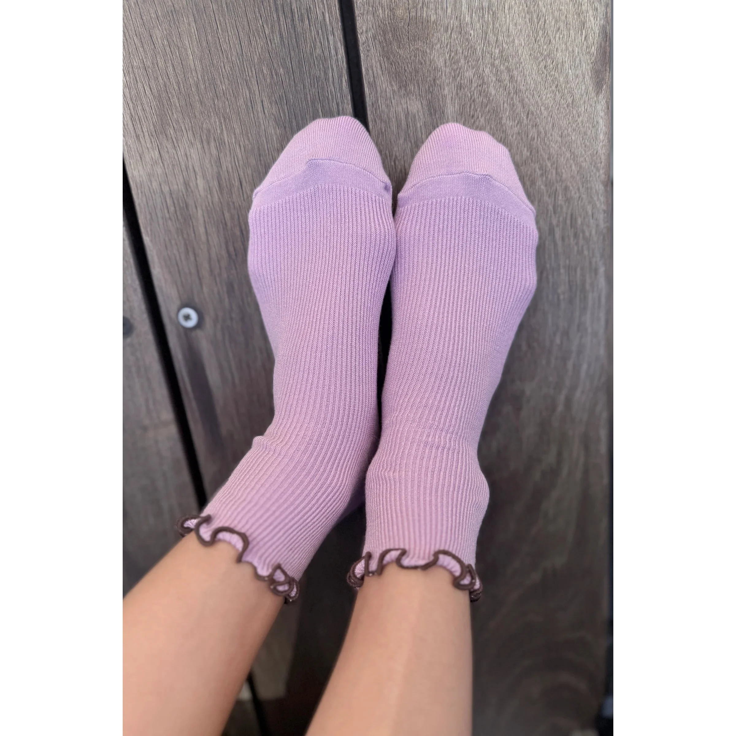 Petite Ruffled Modal Socks