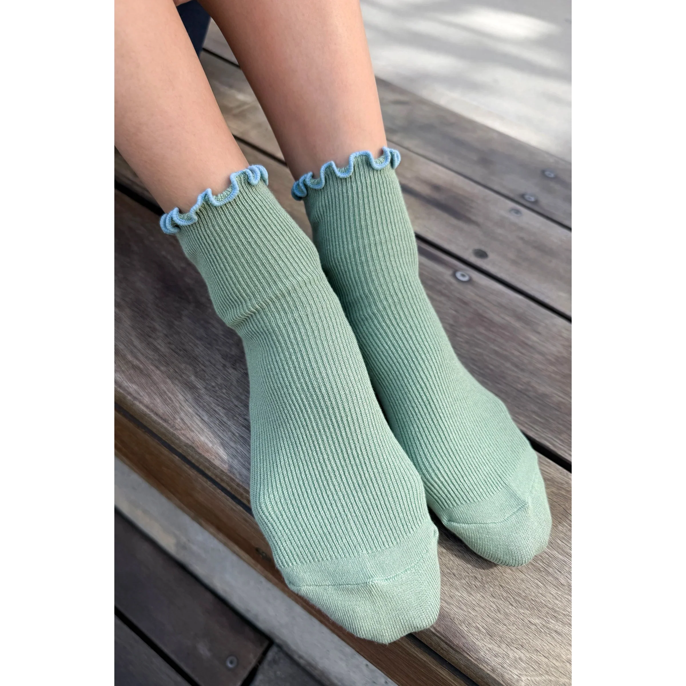 Petite Ruffled Modal Socks - Image 3