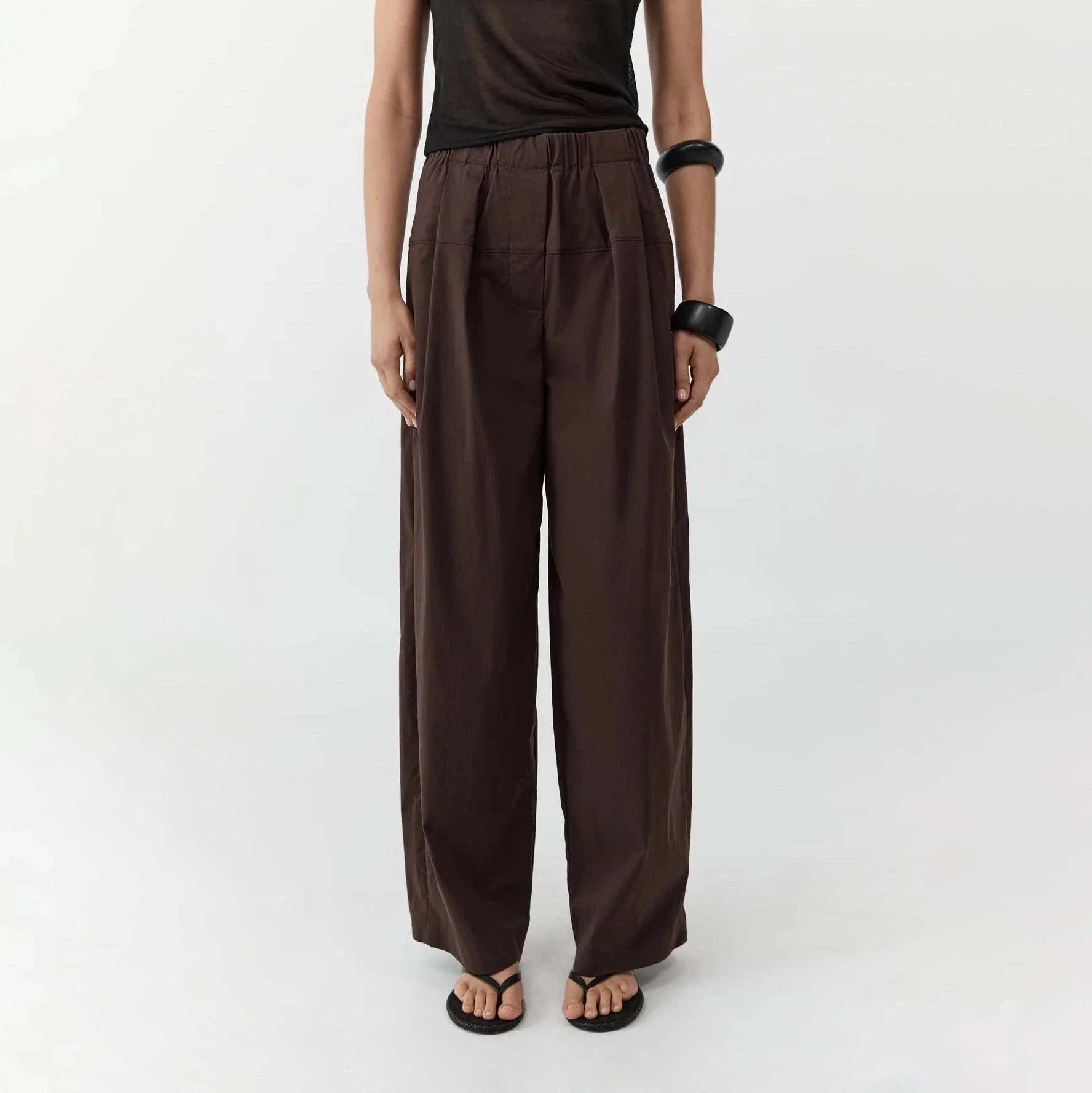 Relaxed Pleat Pants | Bark