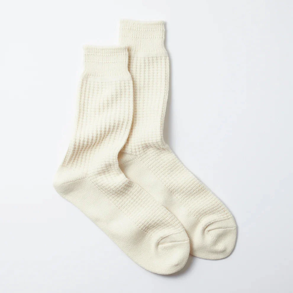Cotton Waffle Crew Socks - Image 3