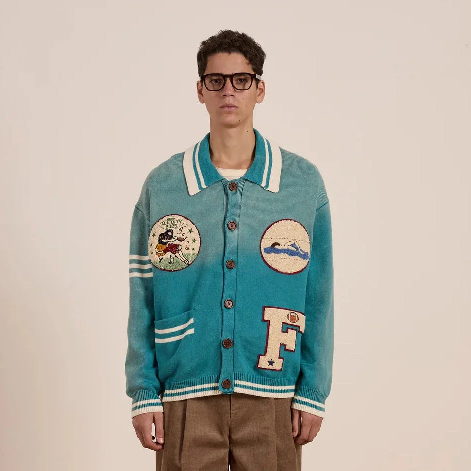 Fin Cardigan | Vtg Ocean Blue - Image 2