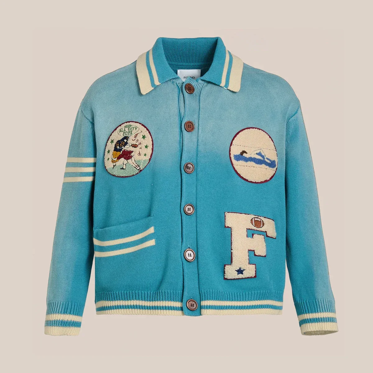 Fin Cardigan | Vtg Ocean Blue - Image 7